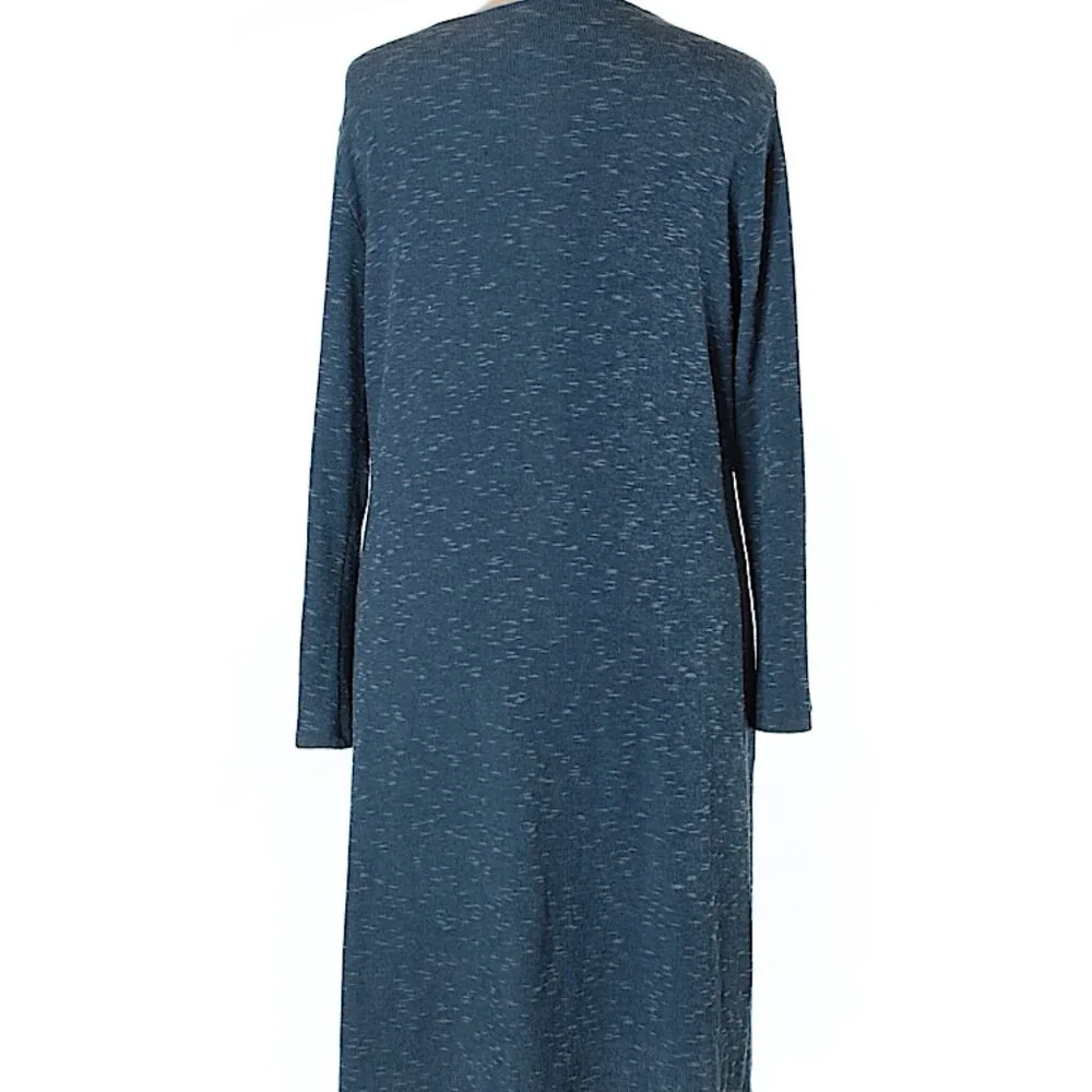 Klueless (NORDSTROM) Teal Longline Open Front Cozy Cardigan EUC sz 18